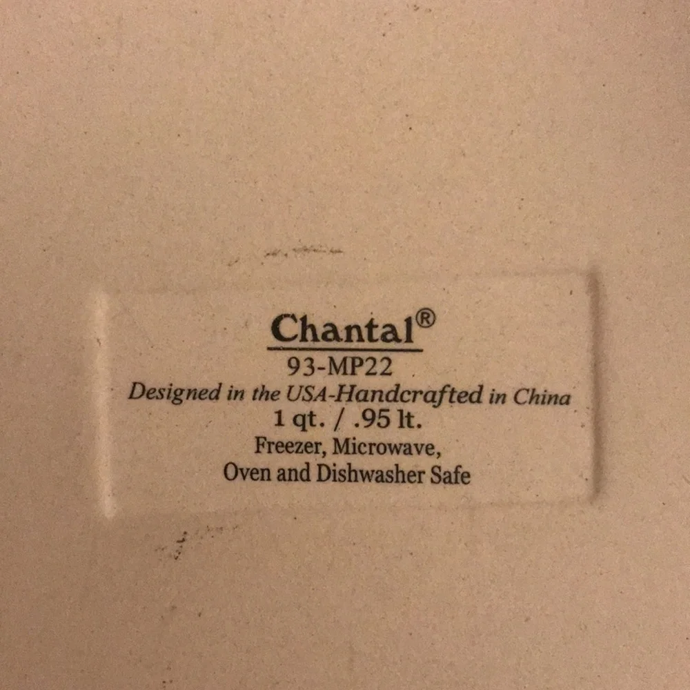 CHANTAL Maple Leaf 1-qt. Ceramic Bakeware *Baking Dish*
